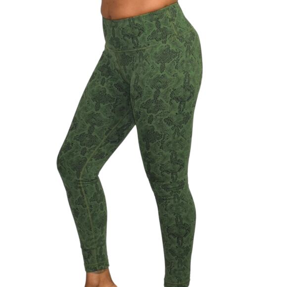 Vimmia Snake Print Leggings Green Python High Waist Stretch Activewear Small - Picture 5 of 14
